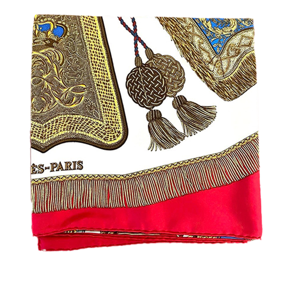 Pre-Loved Hermes Poste et Cavalerie Silk Scarf 90 - Picture 4 of 5